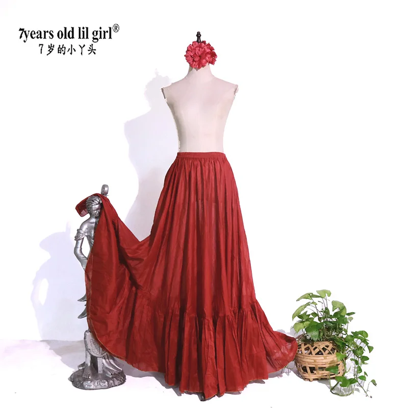 Women Girl Spanish Flamenco Top-Skirt Costume Customized Dress Gyspy Festival Performance Dance Wear Set AA11