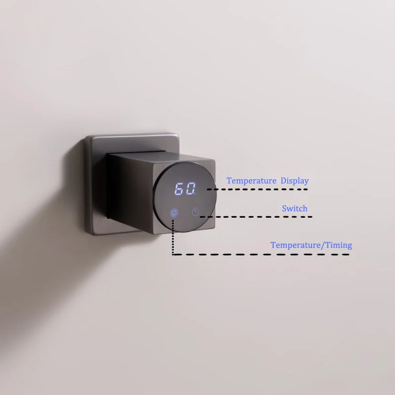 Toallero con calefacción eléctrica Vertical estilo 2025, acero inoxidable 304, dorado/gris, 110/220V, para el baño del hogar (montaje en la pared)