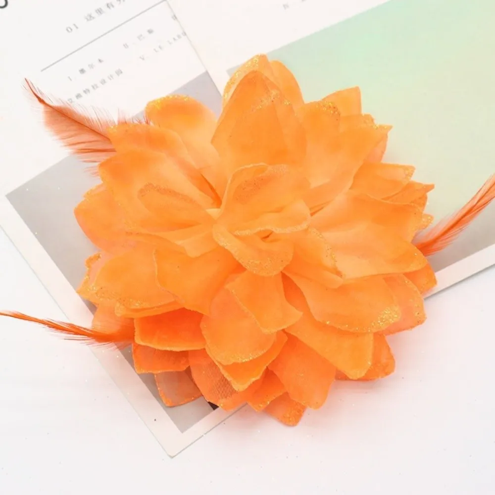 Fashion Elastic Flower Headband Colorful Wrist Band Corsage Wedding Headwear Dance Performance