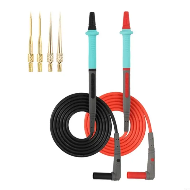 

WXTC High Precise Multimeter Test Leads Probes With Fine 0.2mm Tips Silicone Cable
