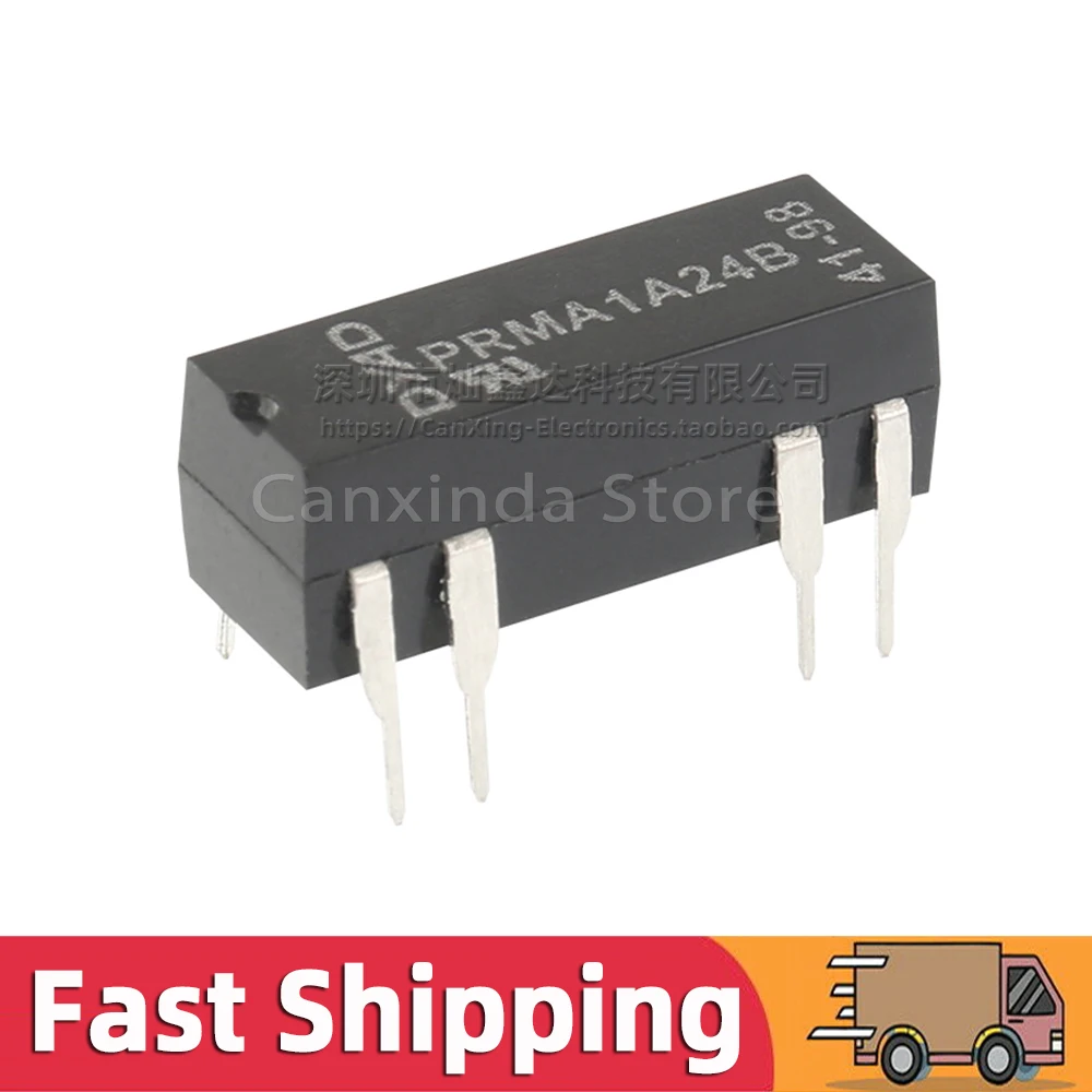 2pcs PRMA1A24B PRMA1B24 DIP8 Dry Reed Relay 24V 1A 10W Normally Open Signle Pole Signle Throw SPST DIP Plug in