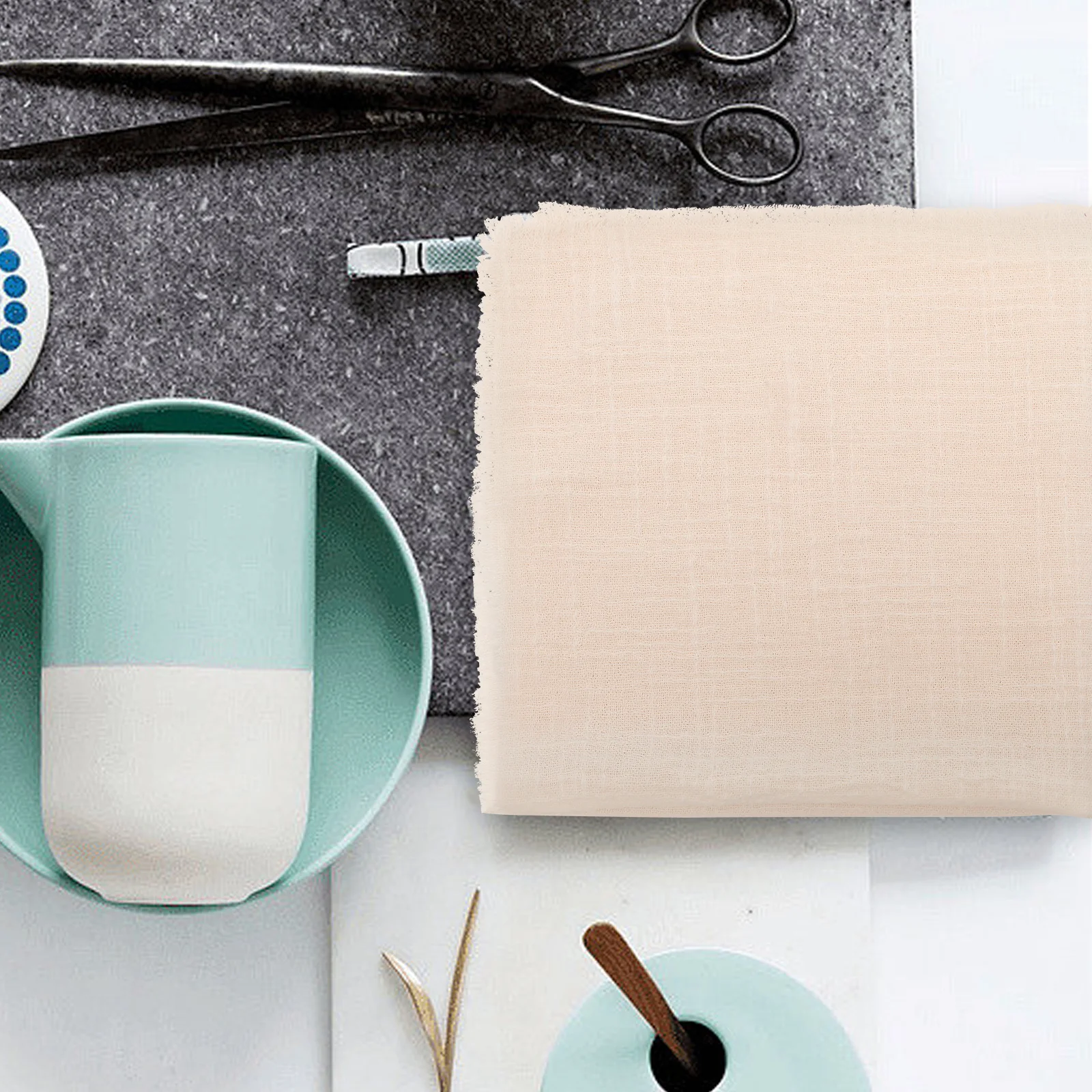 

12Pcs Polyester Dinner Napkins Tassel Square Design Reusable Washable for Home Hotel Party Settings Polyester Napkins