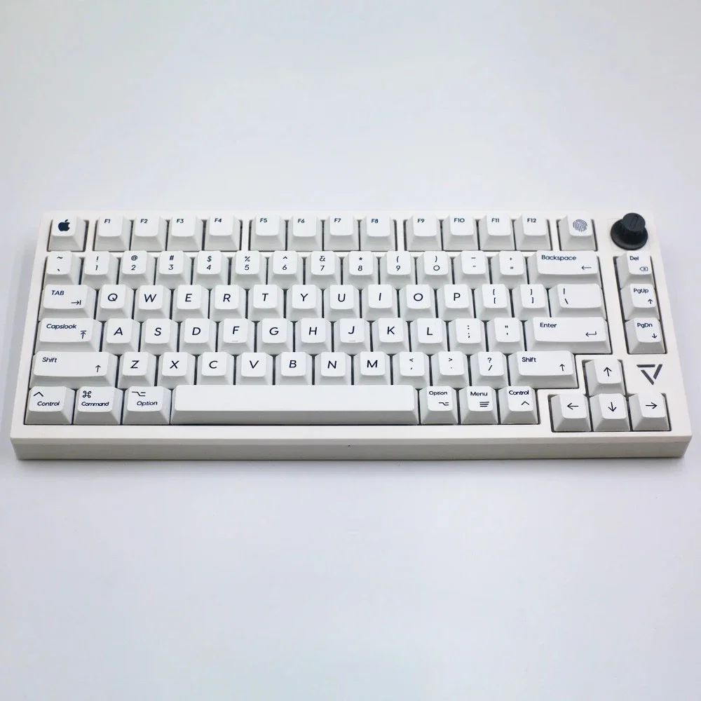 Imagem -02 - Mac Estilo Keycap Conjunto para Teclado Mecânico Pbt Personalizado Minimalista Branco Perfil Cereja 68 75 84 104