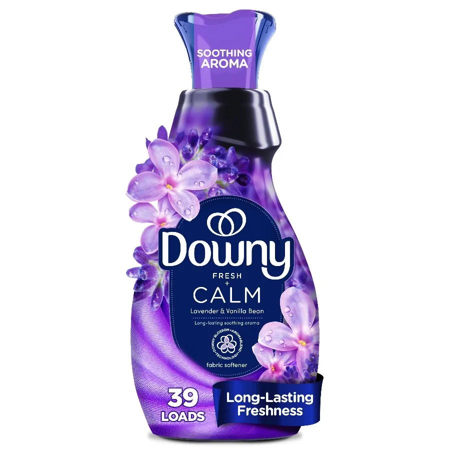 ICUTE-Downy Ultra Soft Fabric Softener Liquid, Calm, Lavender and Vanilla Bean, 26 fl oz, 39 Loads