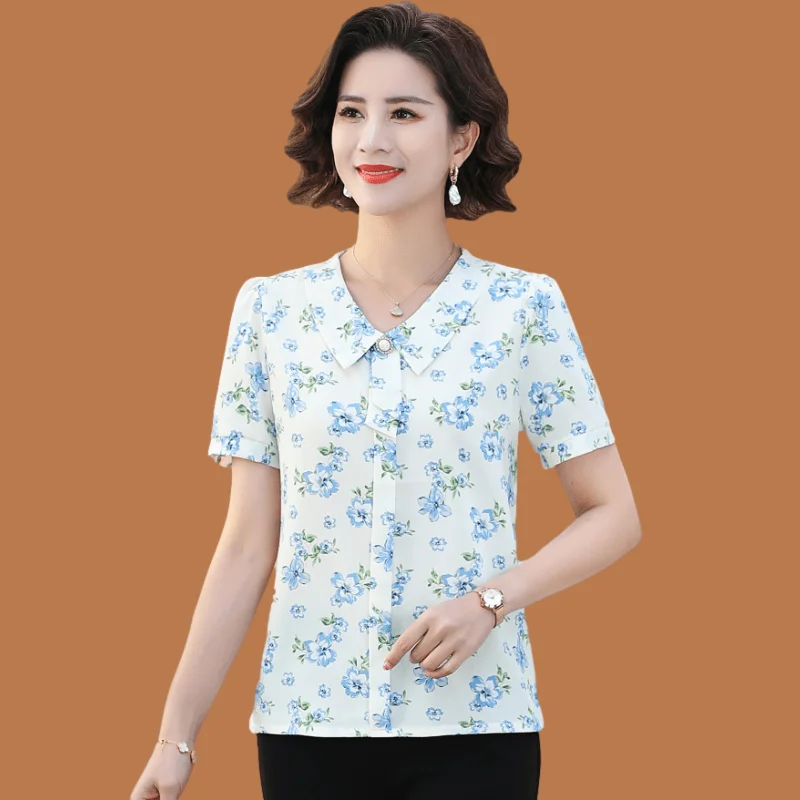 

Новые женские топы с принтом. Универсальные тонкие футболки. Шифоновые рубашки с короткими рукавами.