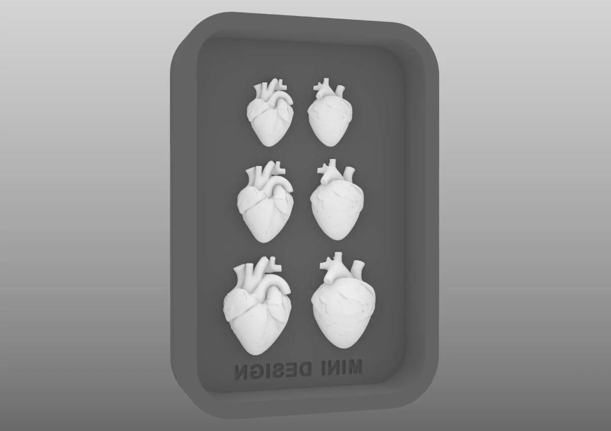 Heart Accessories Resin Casting Mold Silicone Mold Accessories Resin Liquid Mold Resin Keychain Silicone Mold Resin Mold
