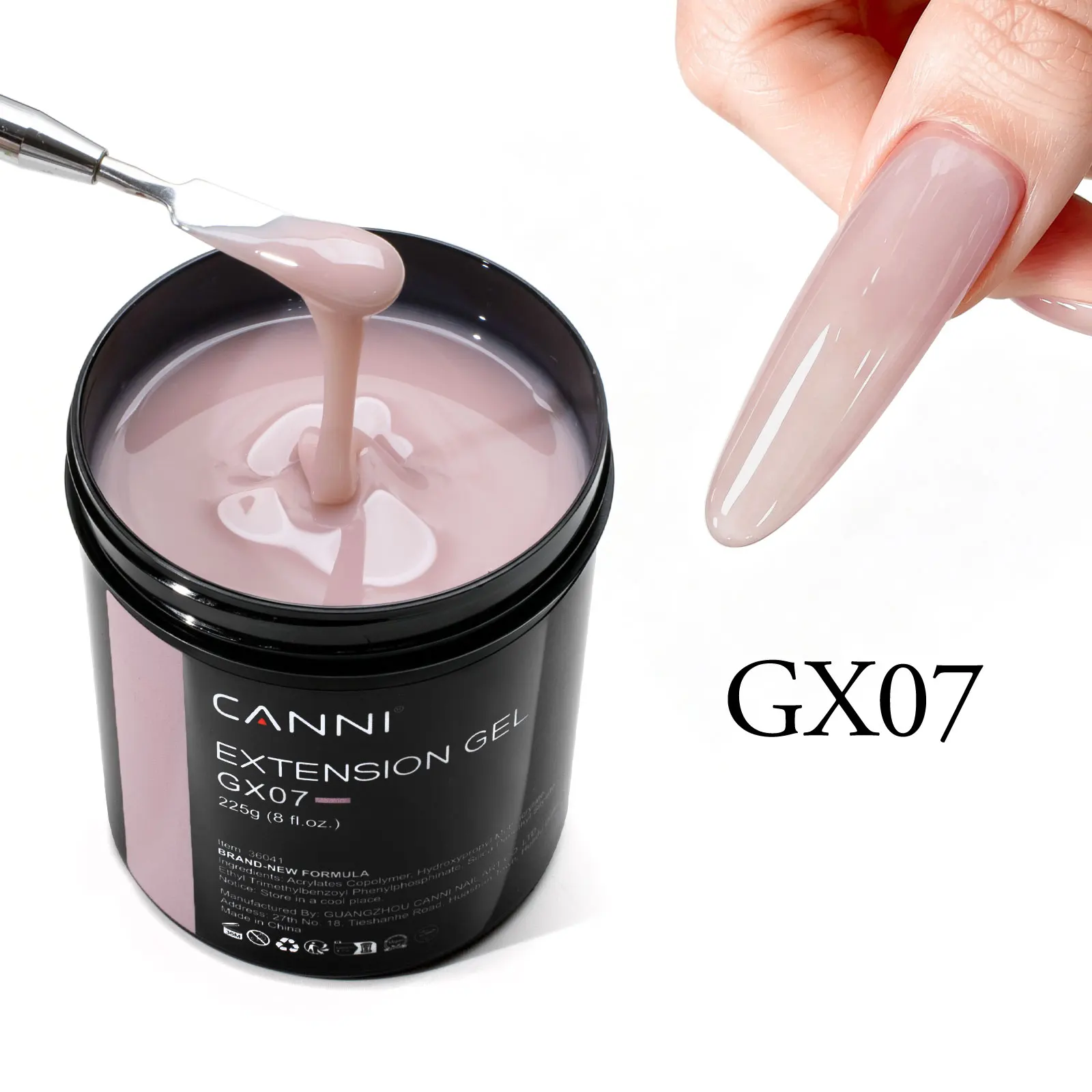 225g CANNI Camouflage Soak Off UV LED Klares Farb-Aufbaugel für Nagelverlängerungen Jelly Gel Schnell Aufbauendes Nagelgel-Lack – Detail 5