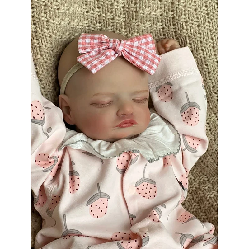 

50cm Reborn Dolls Rosalie Realistic Real Looking Sleeping Newborn Reborn Baby Girls Dolls Hand-Drawing Hair