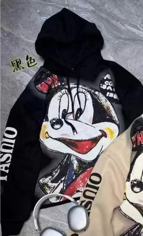 Europäischen Stil Kurze Top für Frauen Mode Brief Patch Graffiti Lose Beiläufige Mit Kapuze Sweatshirt Hoodies Frauen 2025, Neue