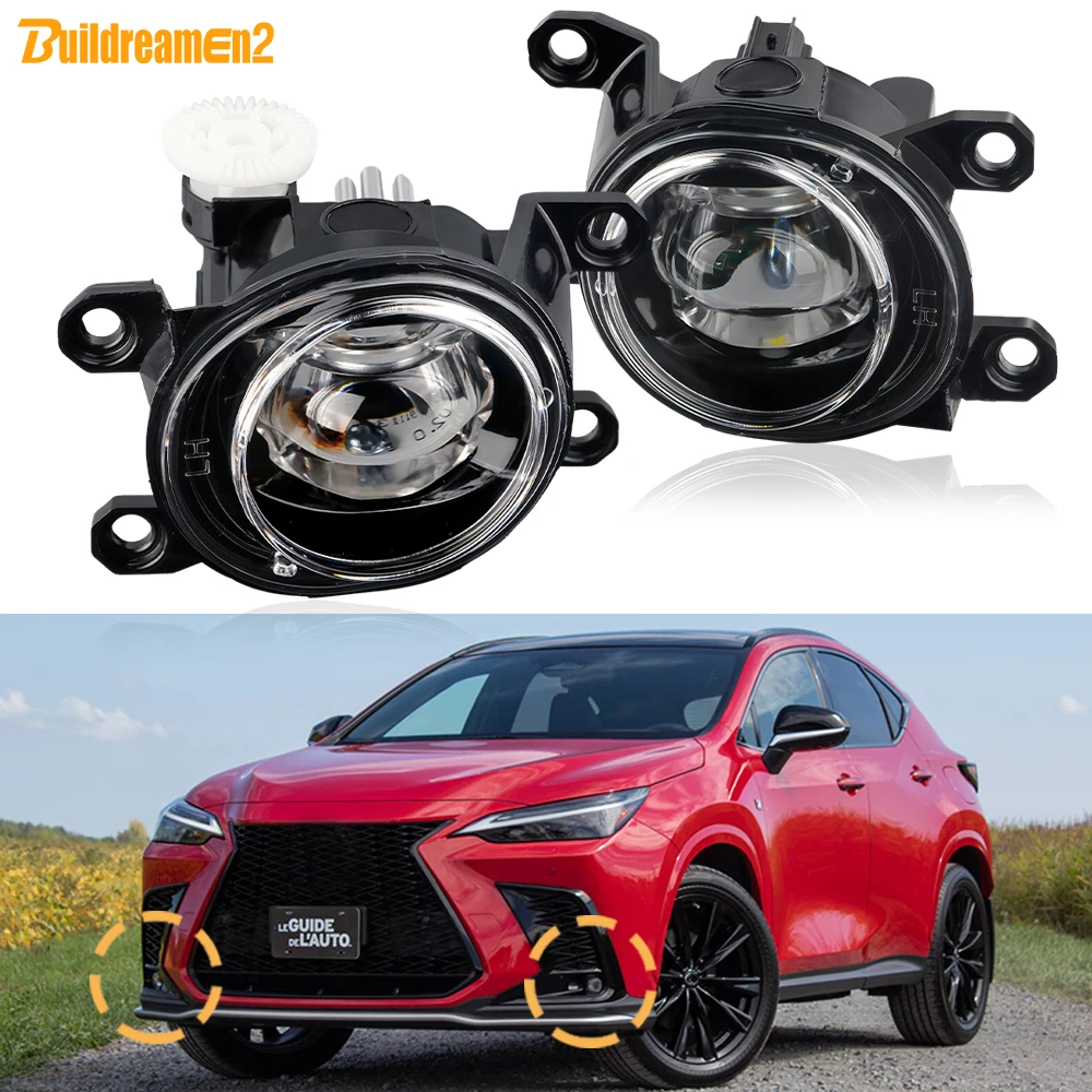 2 X 30W 8000LM Car LED Fog Light Daylight DRL Assembly For Lexus NX NX250 NX260 NX350 NX350h NX450h 2022 2023 2024 2025 2026