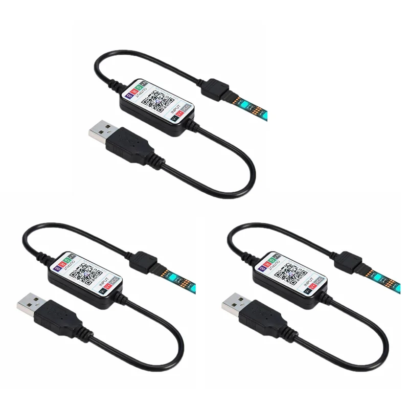 ABRU-3X Wireless Bluetooth LED Dimmer Remote Controller DC5-24V Phone APP Connection Control For RGB Light Strip Timer Switch