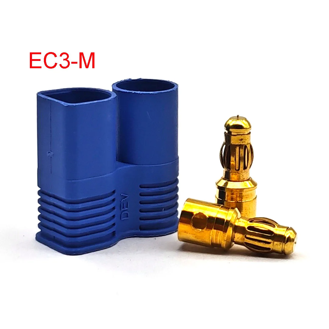 ขั้วต่อแบตเตอรี่แบบ EC3 ตัวผู้ ตัวเมีย ชุบทอง สำหรับแบตเตอรี่ลิโพ RC มอเตอร์ ESC เครื่องบิน รถบรรทุก เรือ