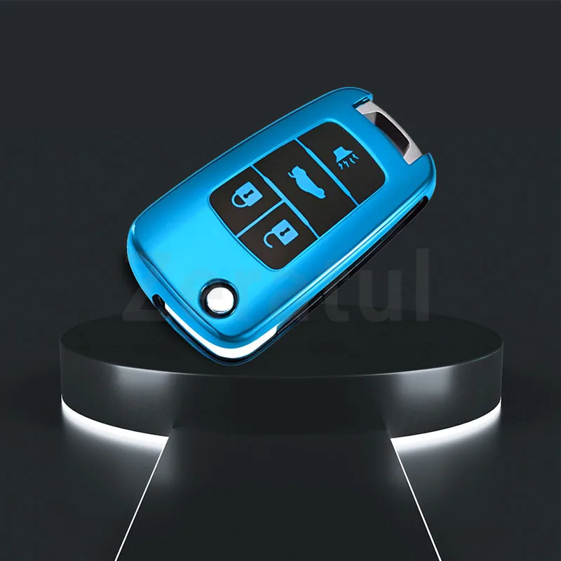 3/4 Buttons For Buick Chevrolet Chevy GMC Encore Terrain Malibu Camaro Cruze Impala Equinox Volt Spark Sonic Key Case Fob Cover view 6