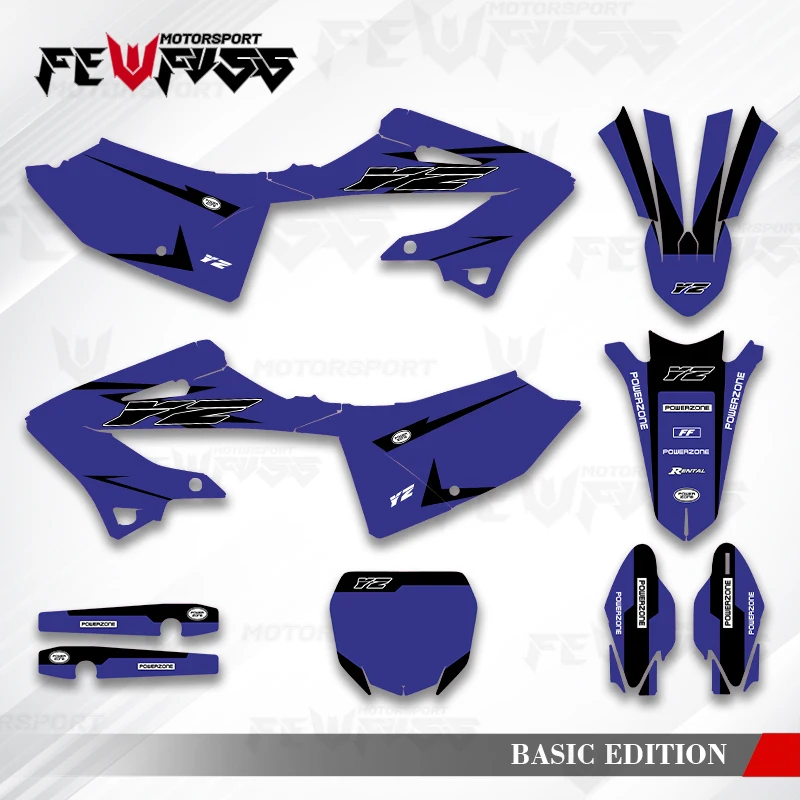 Fewfuss Graphics Decals Stickers Motorcycle Background Custom For YAMAHA YZ125 250 X 2022 2023 2024 YZ125 YZ250X 001