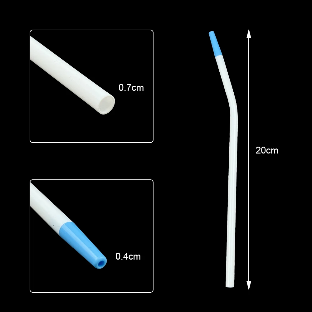 20 قطعة/صندوق المتاح اللعاب القاذف الجراحية شفط نصائح عيادة طب الأسنان أنبوب شفط طويل سليم نوع الأسنان اللعاب القاذف أداة #6
