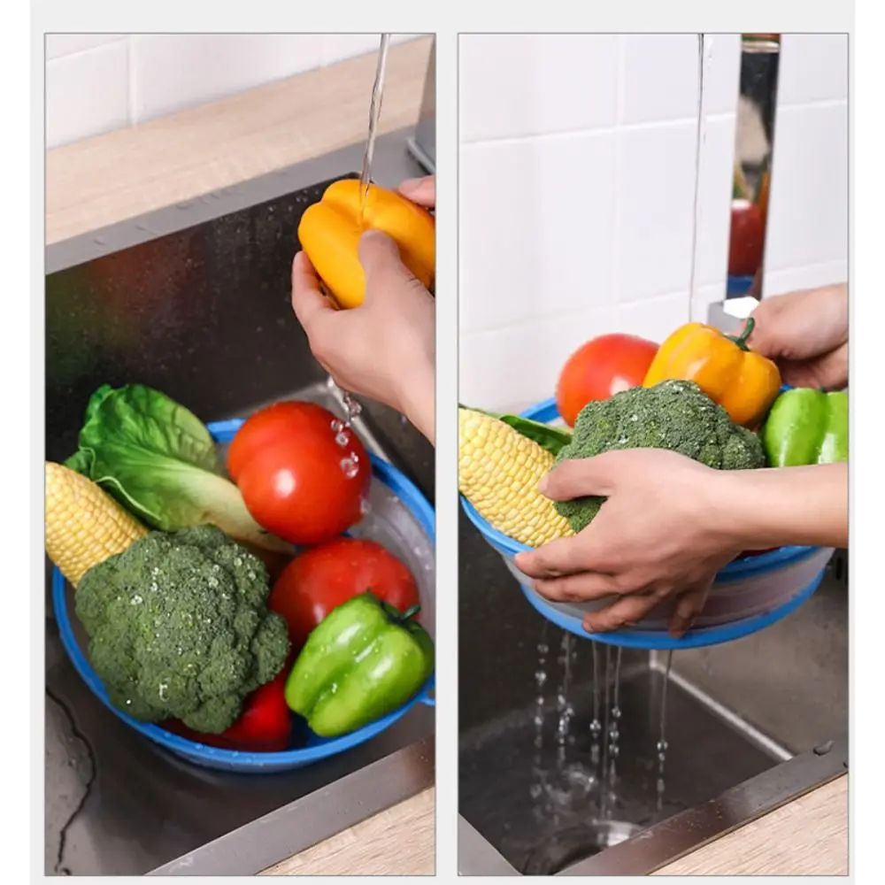 Multifunction Microwave Splatter Cover Anti Flies Easy Grip Food Preservation Cover BPA-Free Splash-proof Fruit Washing Basket