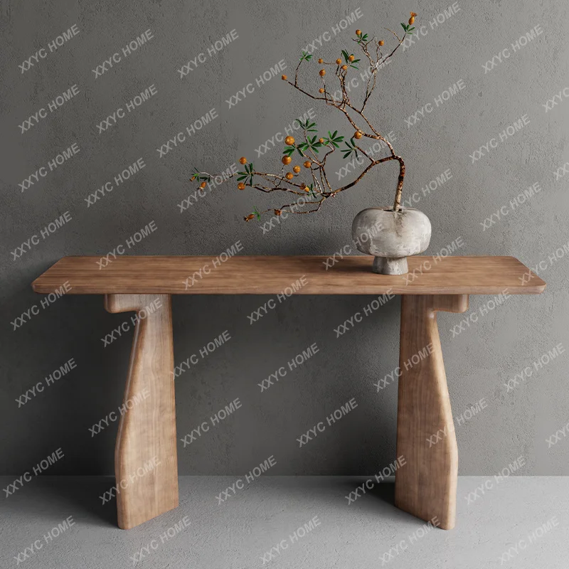 X-S Simple light luxury table case against the wall, narrow table, end view table, corridor table HG