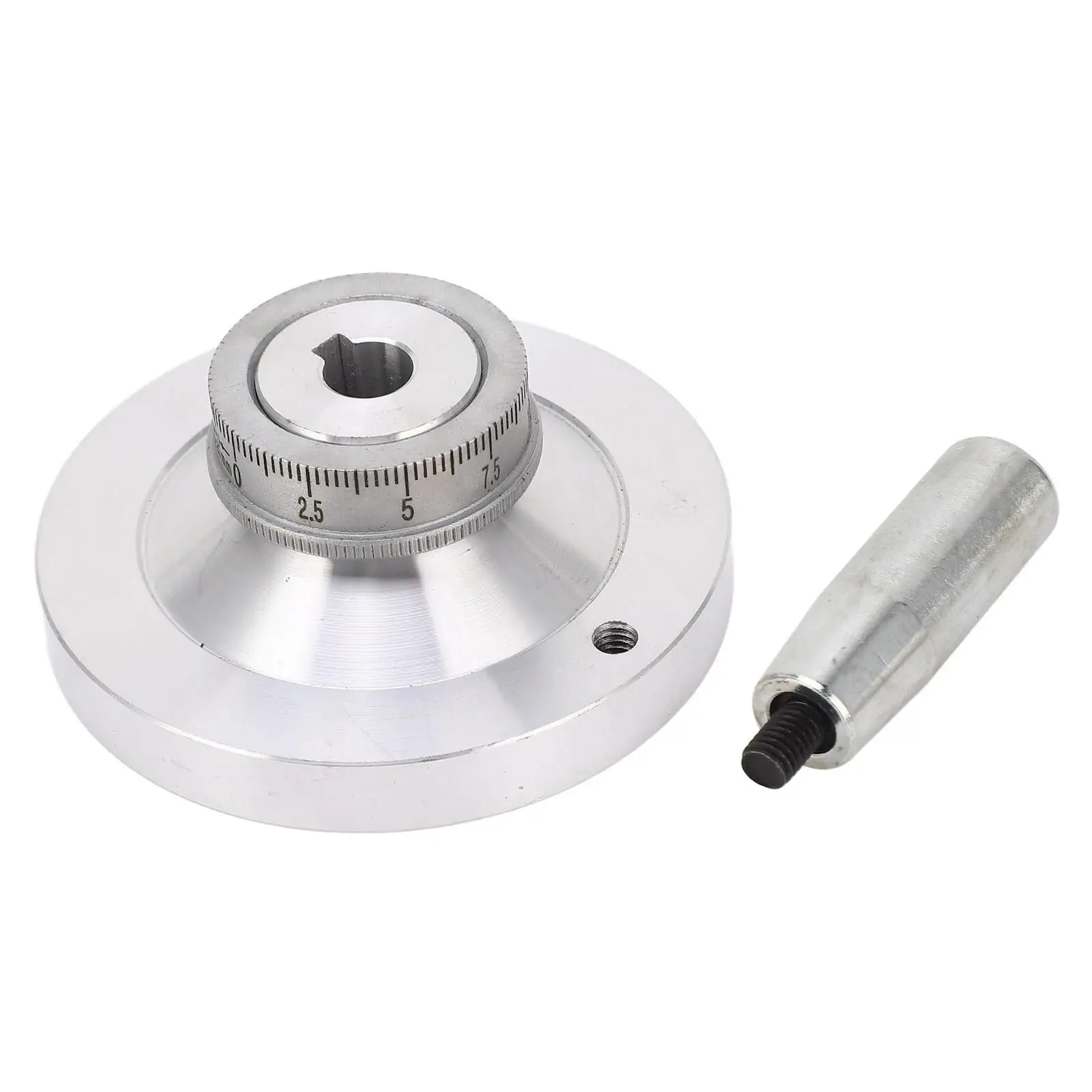 80mm Aluminum Alloy Hand Wheel with Crank Handle for 7x12 7x14 Mini Lathes - Upgrade Your CJ18A Lathe!