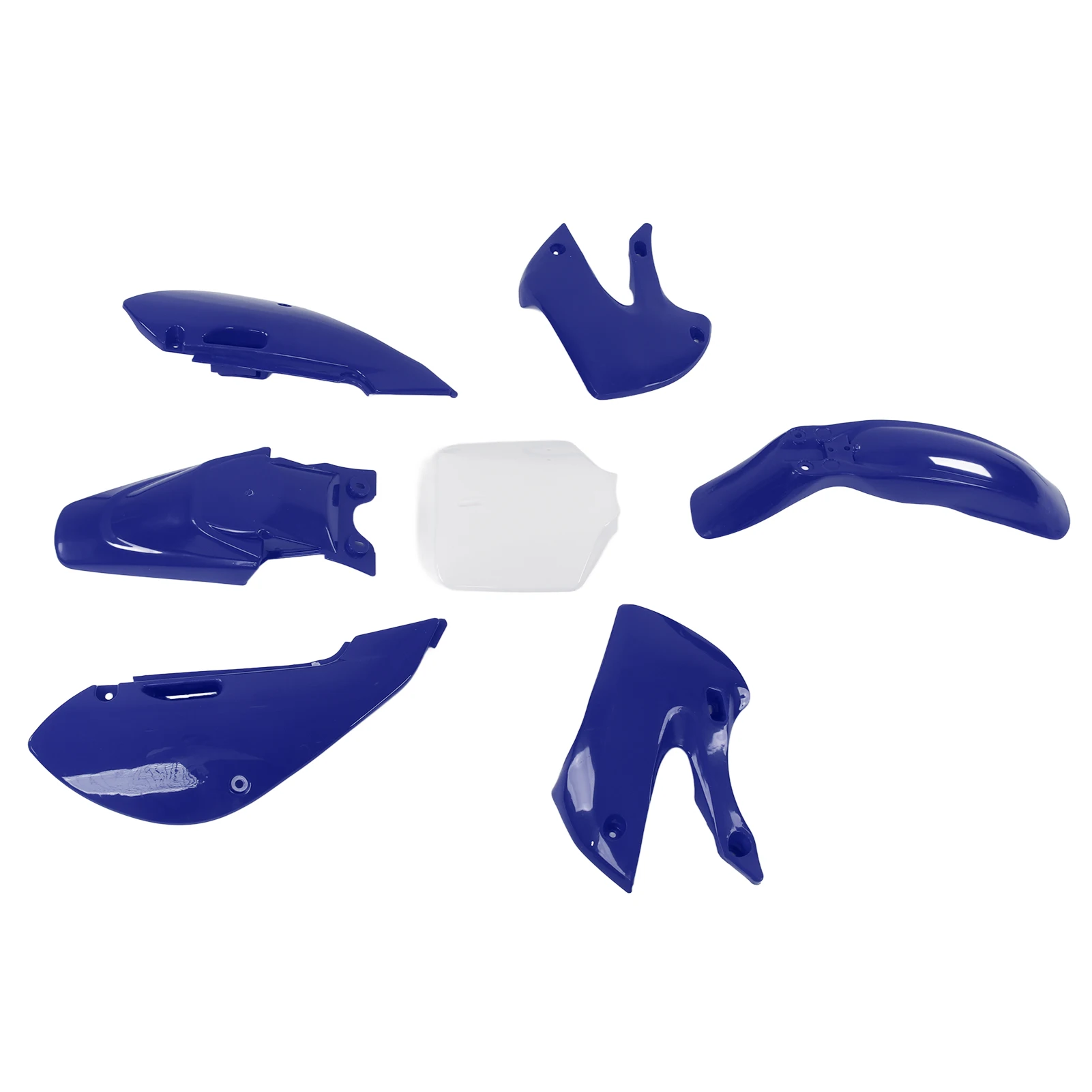 

7pcs Dirt Bike Plastic Fairing Kit Body Work Fairing Set Motorcycle Accessories Replacement for KLX110 KX65Blue