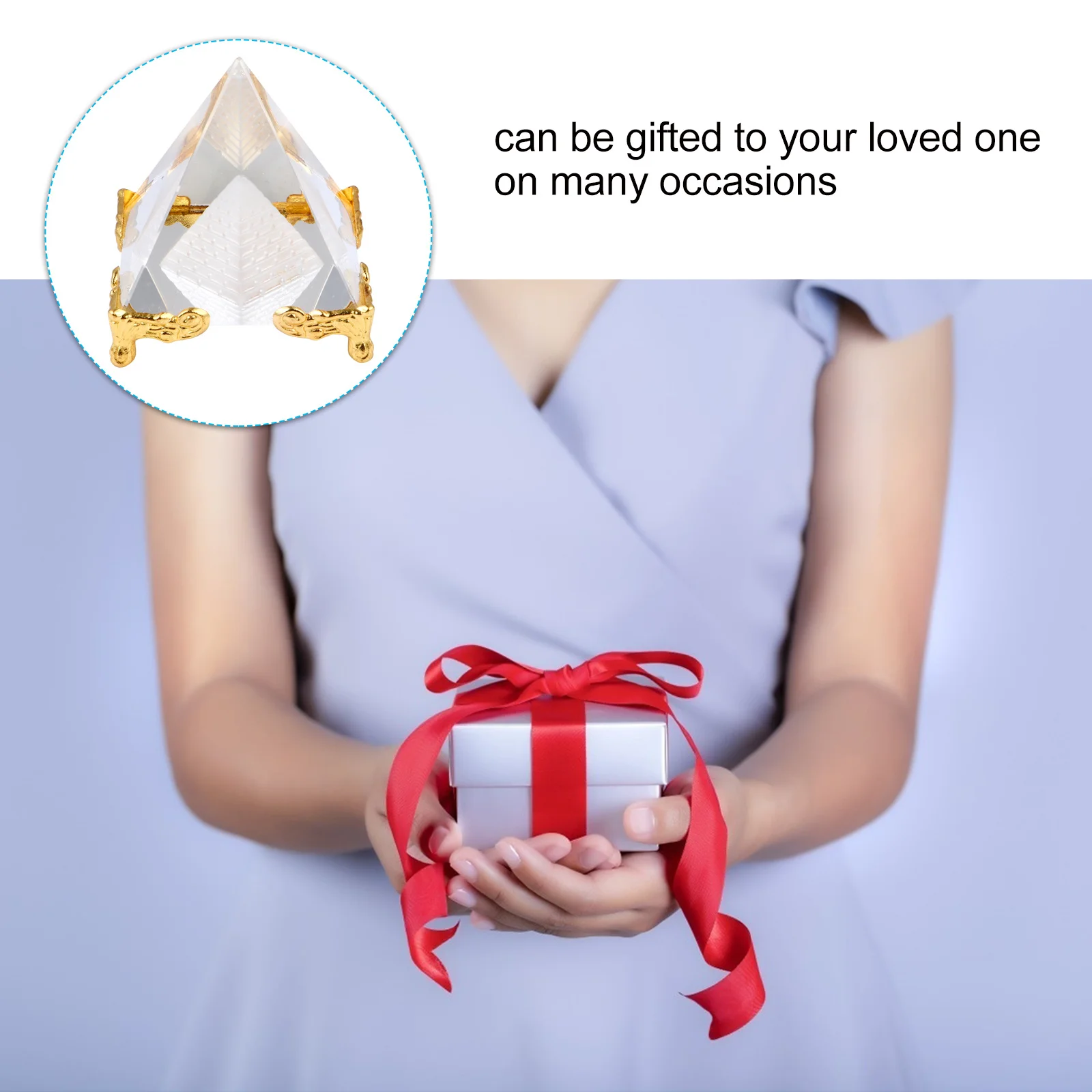 

1Pcs Glass Crystal Pyramid for Positive Harmonizing Decor Ideal for Desktop Feng Shui Gift and Space Cleansing