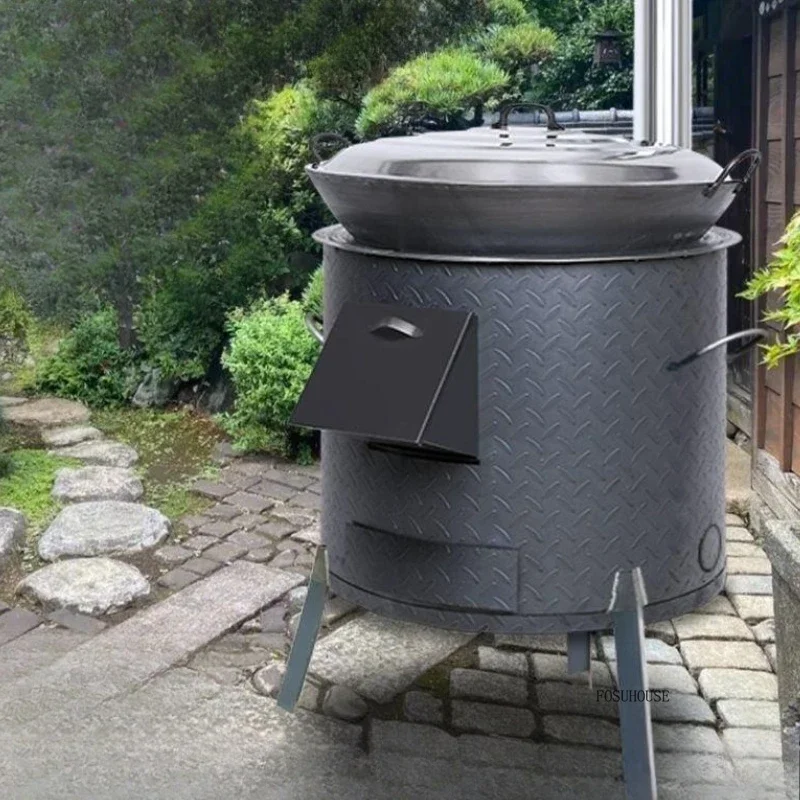 #Chimeneas Fire Wood Heater Rural Household Firewood Stove Villa Courtyard Pot Table Firewood Stove Burning Firewood Outdoor EE