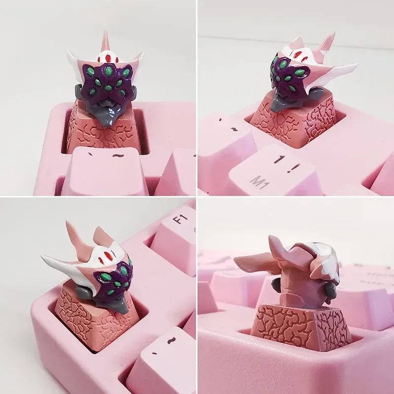 Imagem -04 - Anime Eva Resina Keycap Teclado Mecânico Mão-em Relevo Acessórios do Jogo mx Kaihua Gateron Interruptor Presente