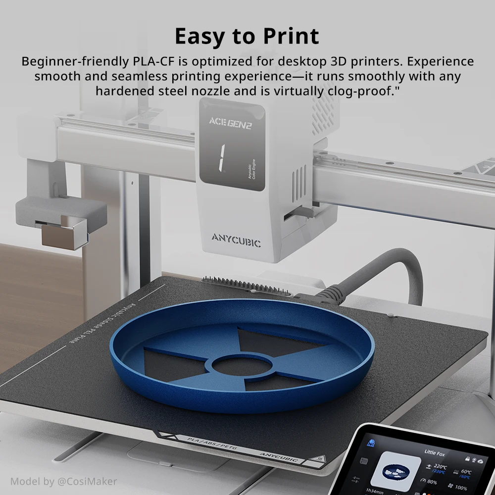 Filament ANYCUBIC PETG-CF do drukarek 3D, filament z włóknem węglowym do ozdób i zabawek, trwały, wodoodporny filament PETG — zdjęcie produktu 6