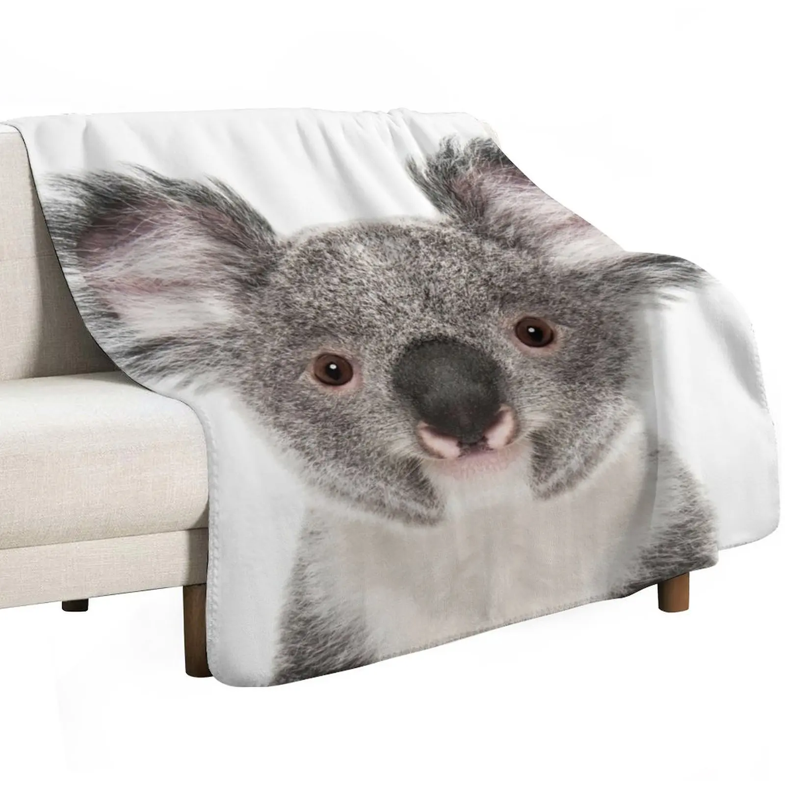 Koala Bear Portrait Throw Blanket For Baby bed plaid Cute Plaid Moving Blankets For Sofas Beautifuls Blankets