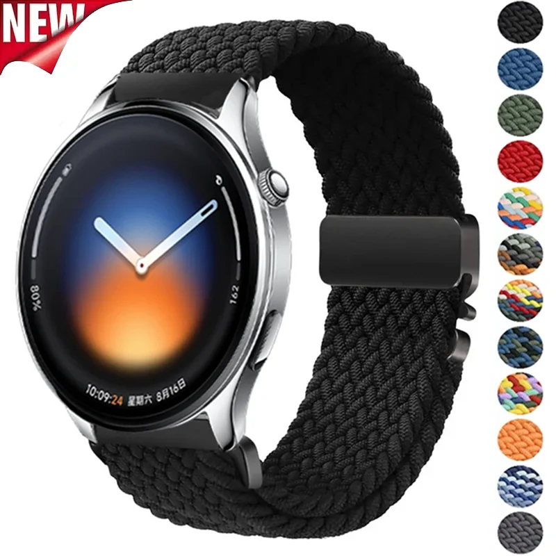 Nylon Braided Strap For Xiaomi Watch 5/S4-3-2-1 Fashion Parachute Buckle Durable Bracelet For OPPO Watch X2-S/OnePlus Watch Lite