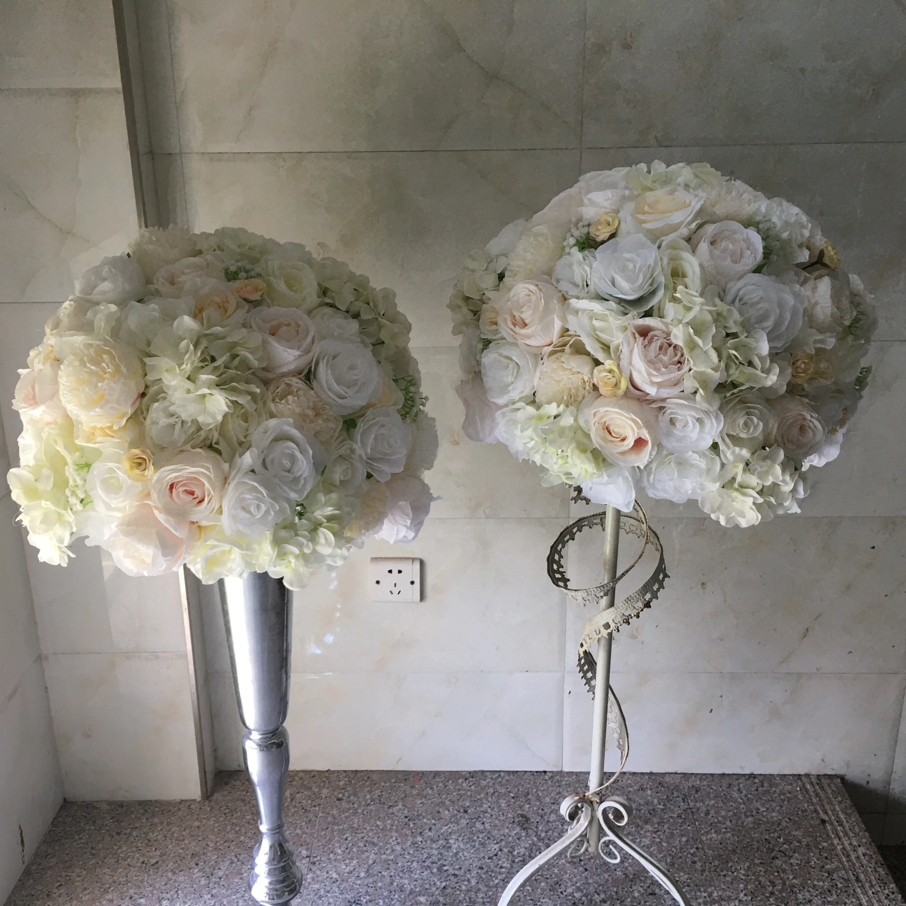 SPR Custom style silk peonies artificial flower ball centerpieces arrangement decor for wedding backdrop table flower ball