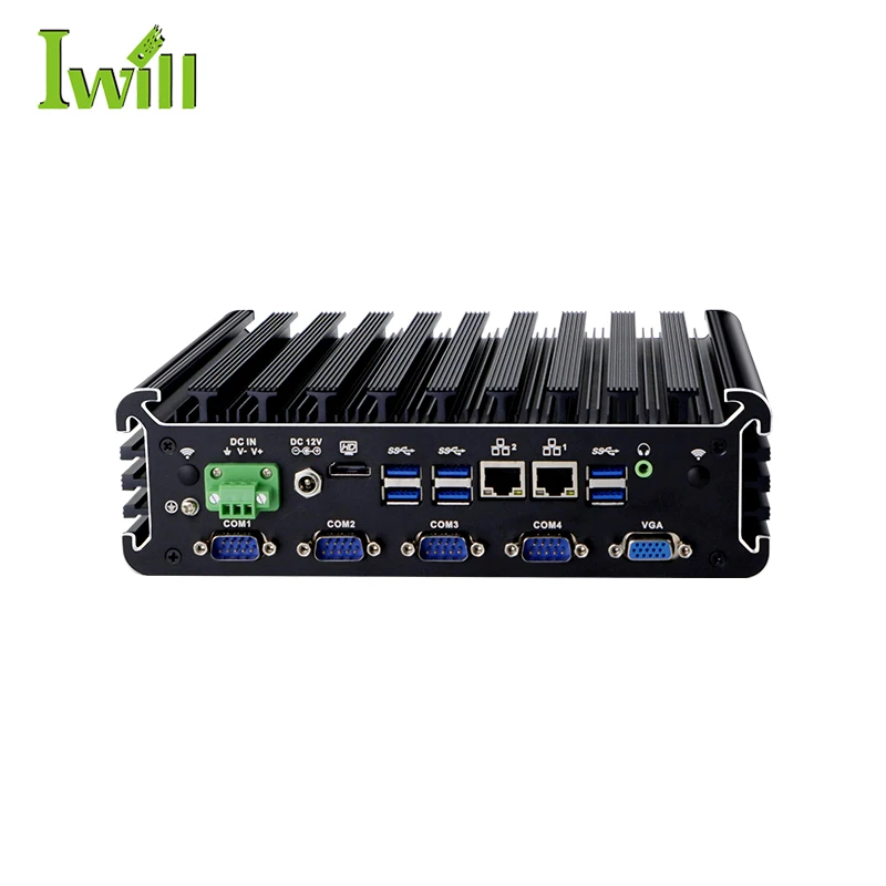 Mini Computer Manufacturer  Core I7 Dual Lan 6COM RS485 Linux Win Industrial Computer  for Electronic Education