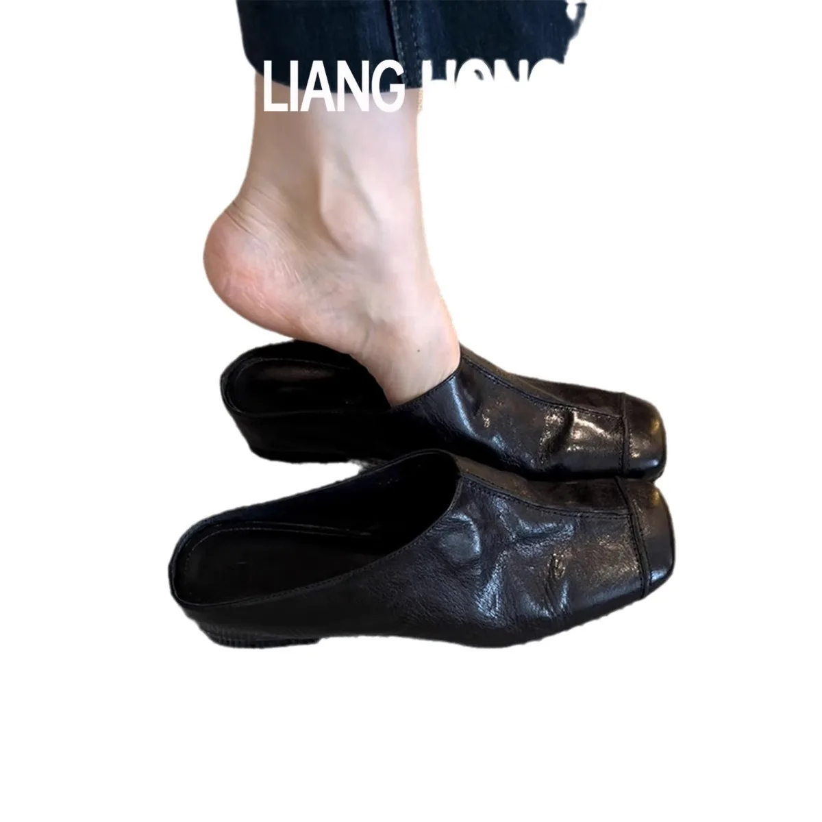 Sabot en caoutchouc Rome, chaussures basses, talons en tissu, Rome