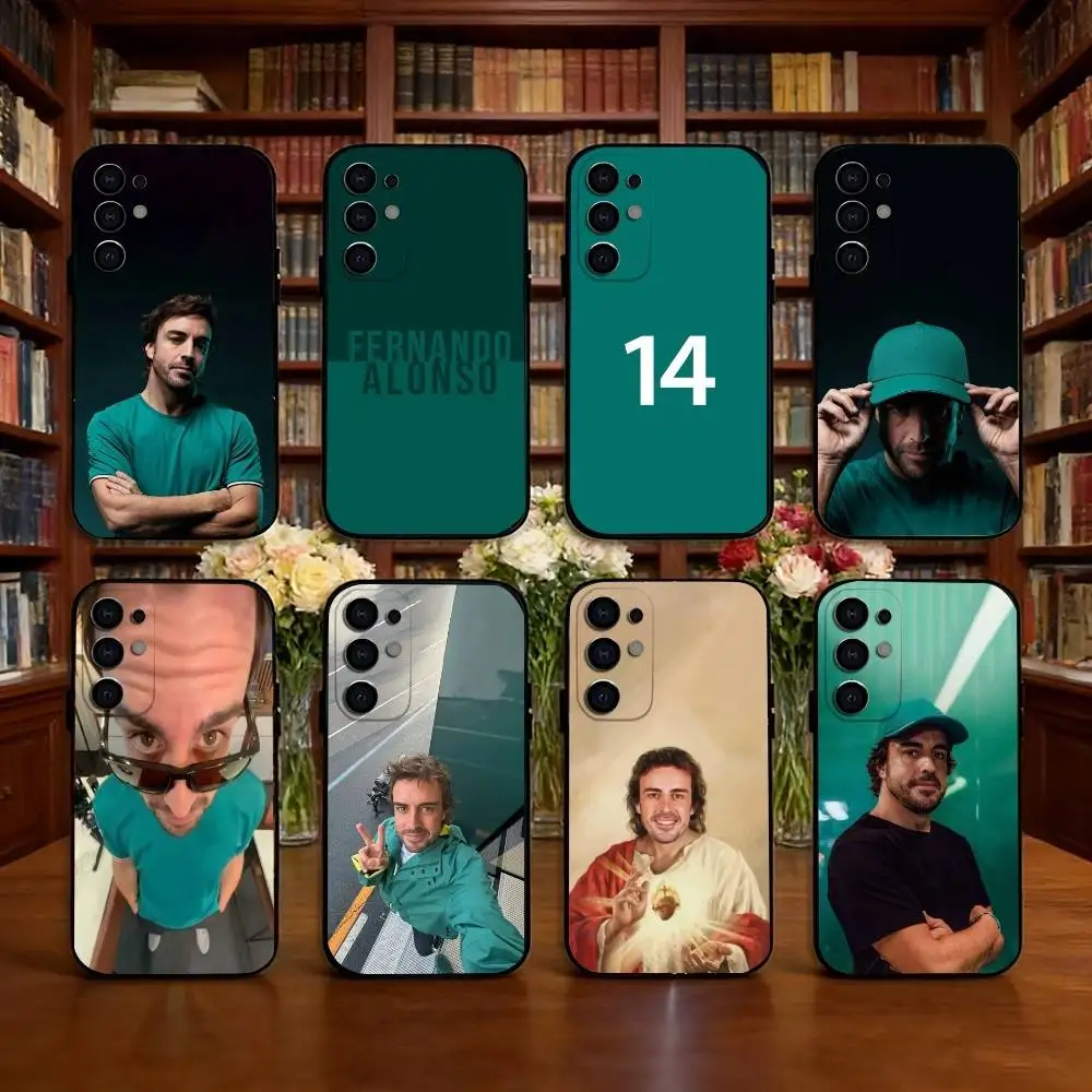 

F-Fernando Alonso Phone Case For Samsung S25,S24,S21,S22,S23,S30,Ultra,S20,Plus,Fe,Lite,Note,10,Black Cover