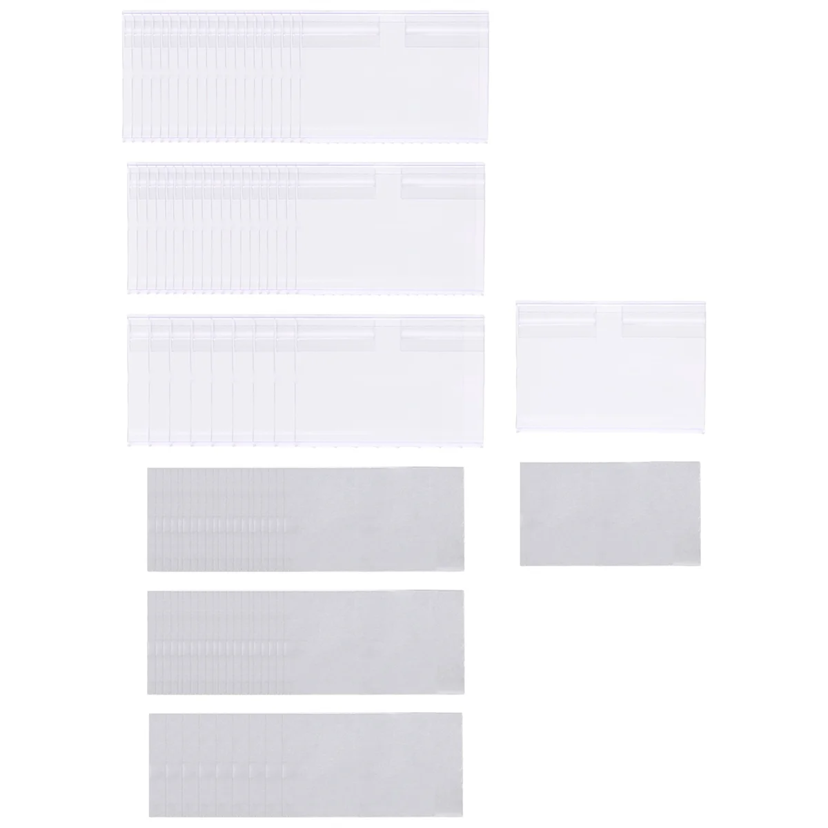 투명 플라스틱 라벨 거치대 가격표, 선반 라벨 클립 탈착식 라벨 거치대, 보관함 바구니 라벨, 50 개