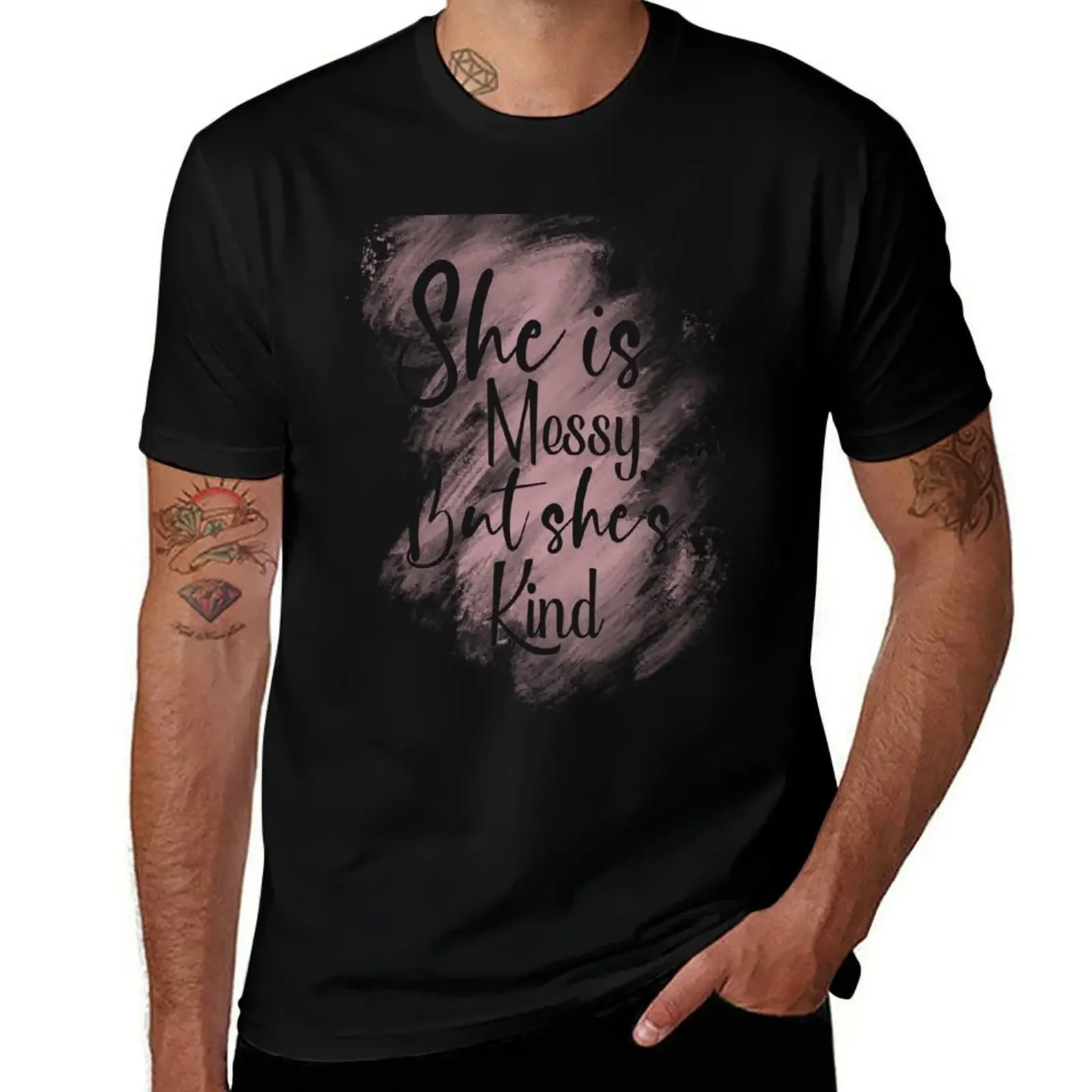 

She is Messy but She’s Kind, Waitress T-Shirt for a boy luxury clothing labubu tops men tshirt