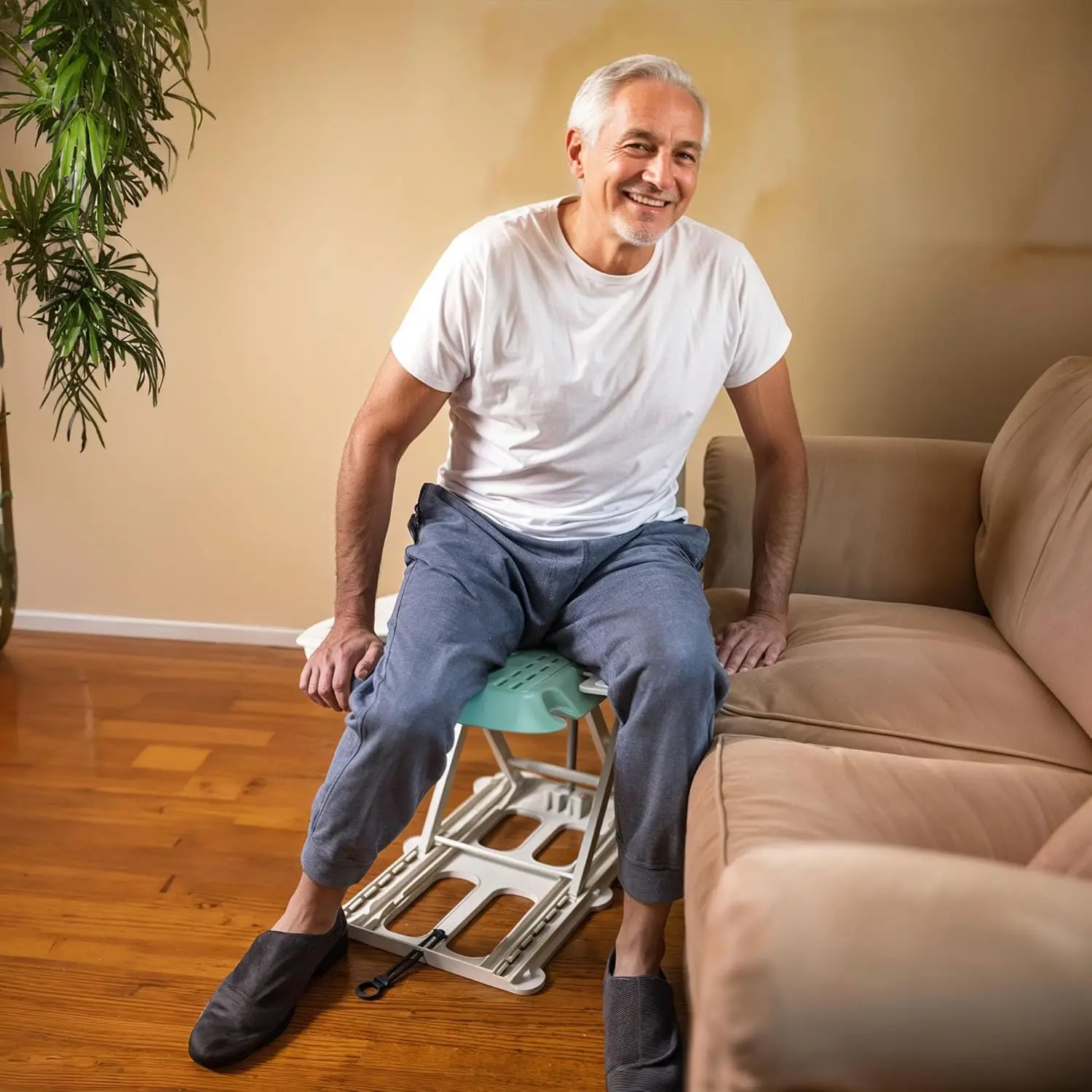 GoRise LT Elevador de piso y baño portátil: peso más ligero de 19 libras, plegable, capacidad de 330 libras, elevadores de bañera impermeables IP68 para Sen