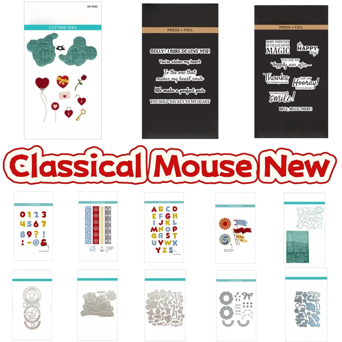 Classical Mouse Wedding Graduation Metal Cutting Dies Clear Stamps Hot Foil For DIY Making Card Scrapbook Embossed 2026 New view 2