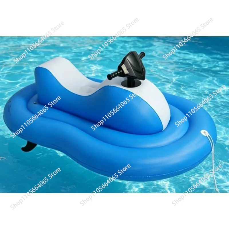 Motorized Inflatable Pool Float & Lounge Chair – Electric Propeller Water Raft with 360° Steering for Adults, Lake/Pool Use