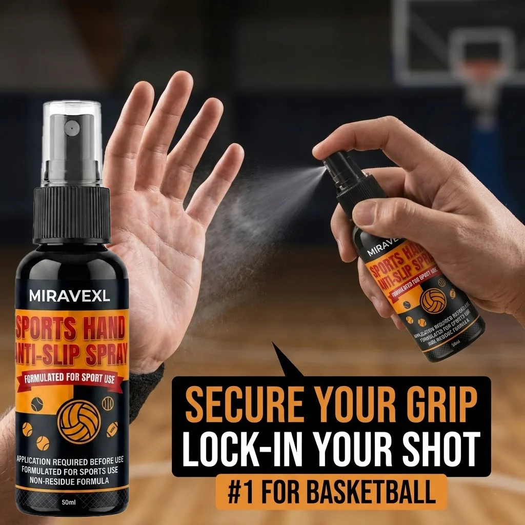 30/50ml Portable Hand Grip Spray for Football, Baseball, Golf, Racquet Sports - Anti-Sweat, Non-Sticky, Enhances Hand Control