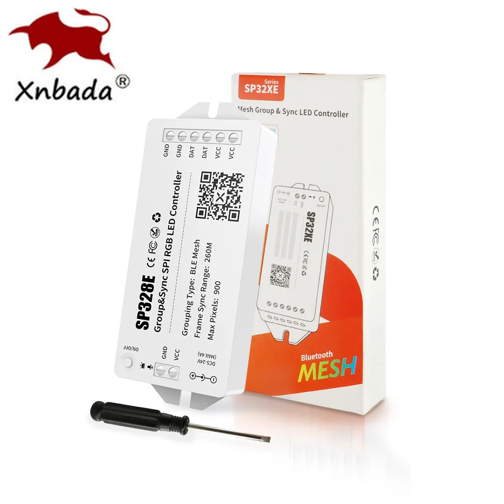 

WS2812B WS2811 WS2815 SK6812 Группа светодиодных лент и синхронизация SPI RGBIC Светодиодный контроллер SP328E Приложение Bluetooth Музыка DIY Управление DC5-24V