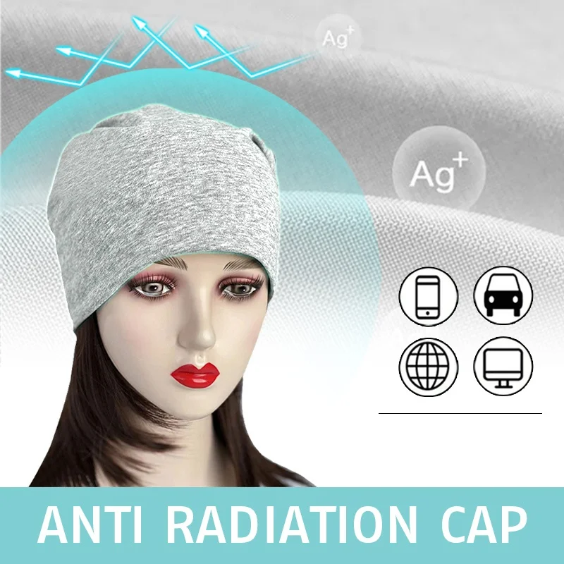 Anti Strahlung Kappe Volle Silber Faser EMF Schutz Hut Elektromagnetische Welle Abschirmung Hüte Unisex RF/Mikrowelle Schützen Mützen – Detail 11