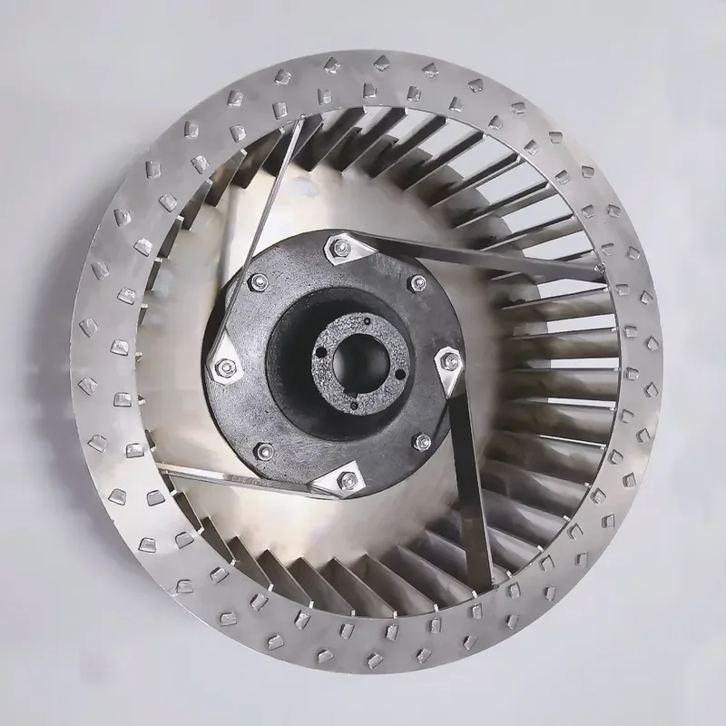 350mm Stainless Steel Forward-Facing Centrifugal Double Inlet Blower Impeller Air Fan Wheel for Ventilation Fan Parts
