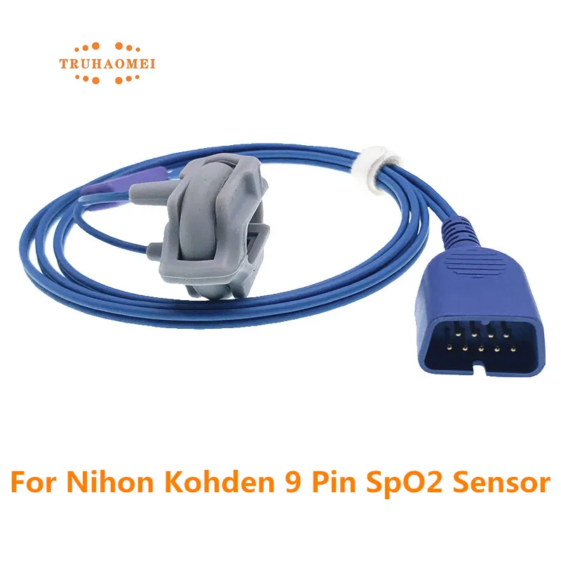 For Nihon Kohden Reusable Adult Child Neonatal Wrap SpO2 Sensor 9 Pin Lifescope BSM Series TL-201T Pulse Rate Oximeter Probe