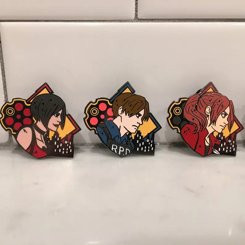 Fan Inspired Resident Evil Character Enamel Pins