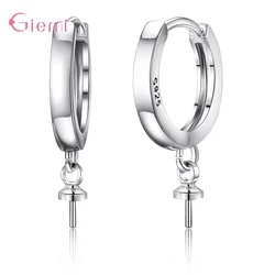 925 Sterling Silver Ear Wire Hoops Loop Earrings For DIY Dangle Earring Jewelry Making Accessories Factory Supplies