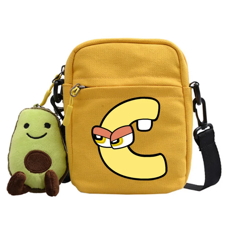 Alphabet Lore borsa a tracolla gioco Anime Crossbody Avocado zainetto ragazza ragazzo cartone animato stampato borsa Messager borsa regalo di