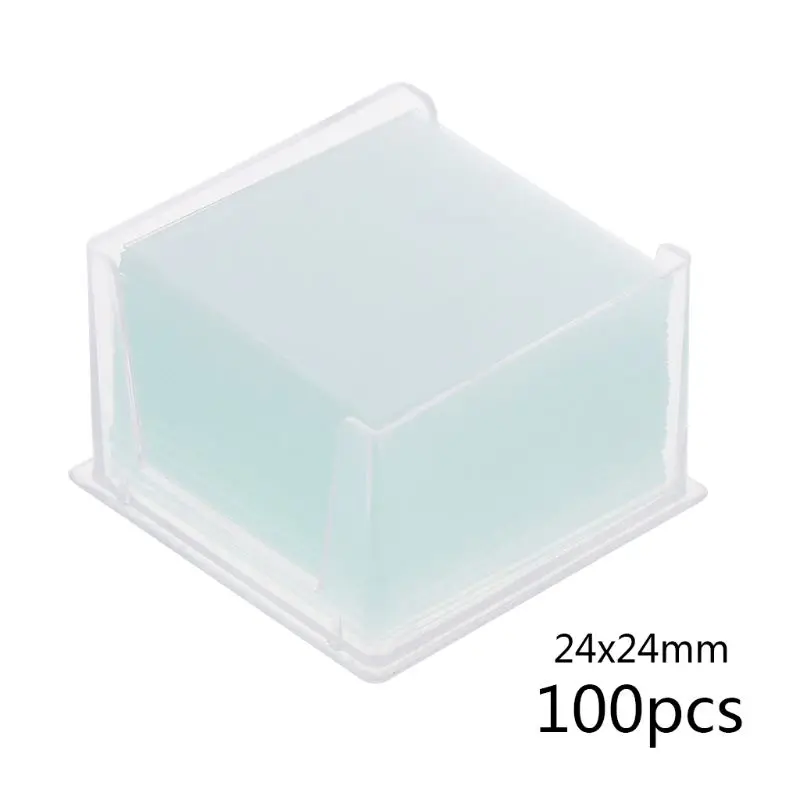 Coverslip Slides Lab Supplies Square Microscope Cover Glass Set School Education Lab Replacement Tool Optical Instrument