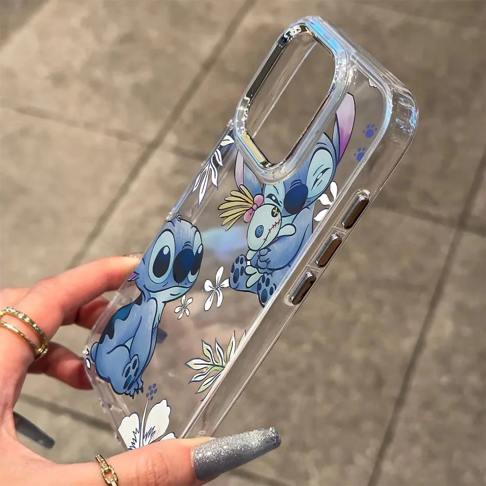 Fashion Stitch Flowers Phone Case For iPhone 17 16e 16 15 14 13 12 11 mini Pro Max X XR XSMAX 8 7 Air Plus Clear Soft Cover - náhled 6