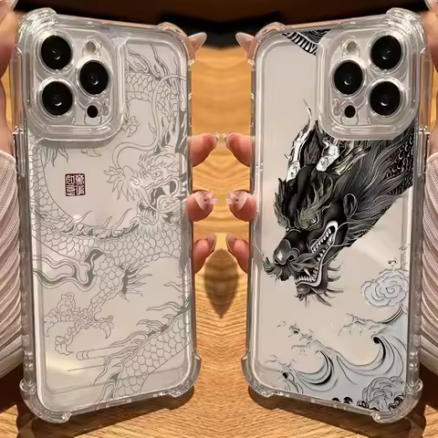 Dragon Chinese Loong Phone Case for Samsung Galaxy S25 S24 S23 S22 S21 S20 FE Ultra Plus 5G Note 20 10 Pro Shockproof Thin Cover