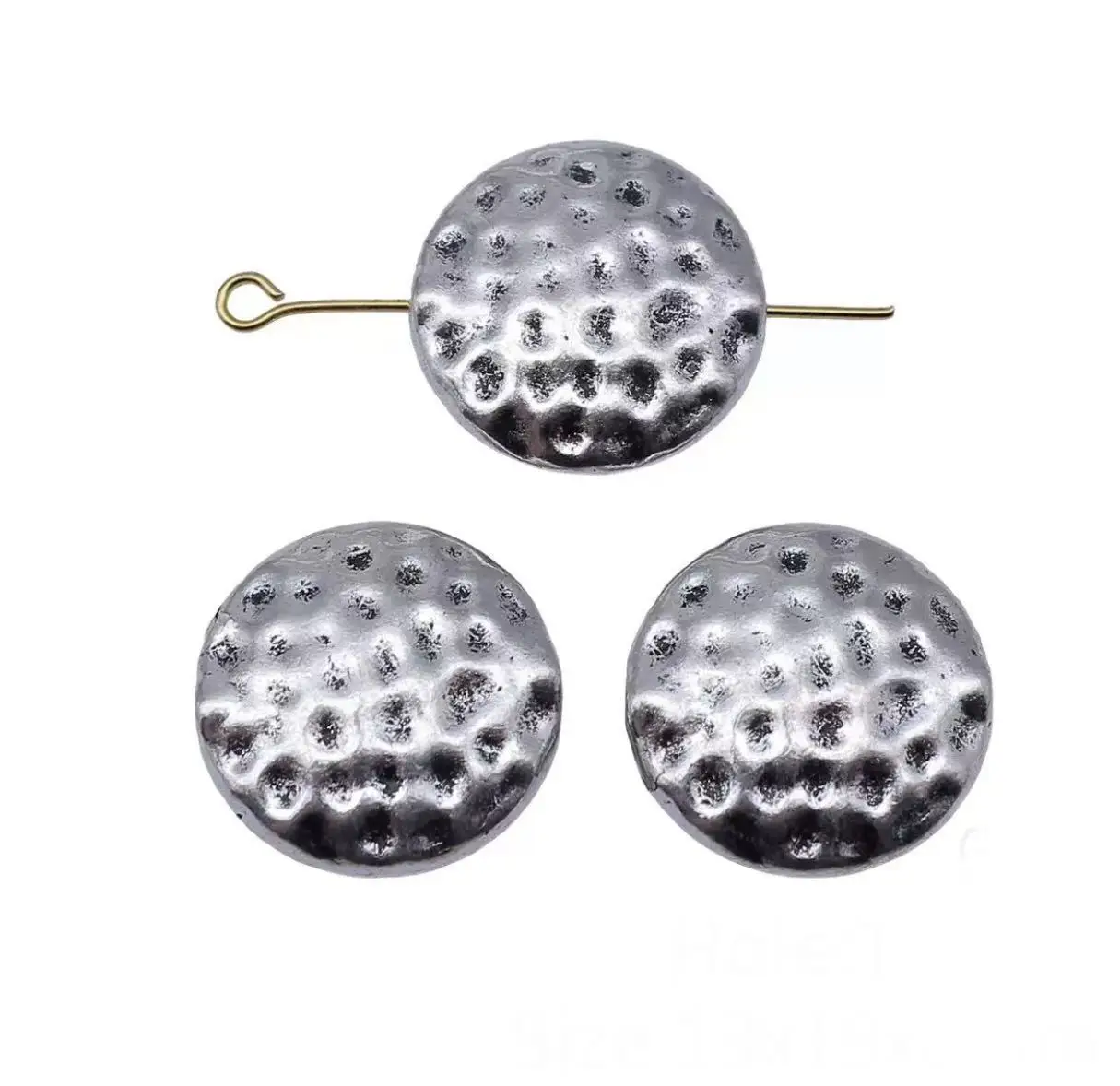 

5pcs 19*6mm, hole 1.3mm round flat spacer beads for handmade Zinc alloy metal HW4136